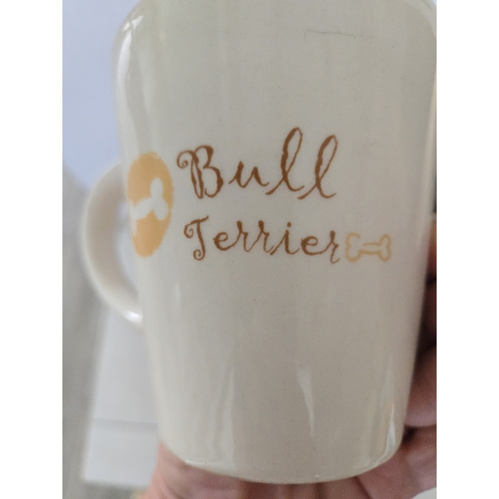 3D Bull Terrier Dog Ceramic Coffee Tea Mug Cup Brown White Red Tongue Gift - Picture 8 of 12